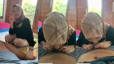 Ukhti Hijab Cantik Manjakan Pacar Di Kasur